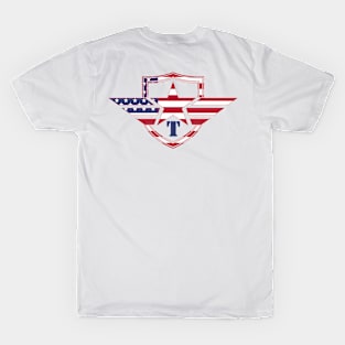 Letter T American Flag Monogram Initial T-Shirt